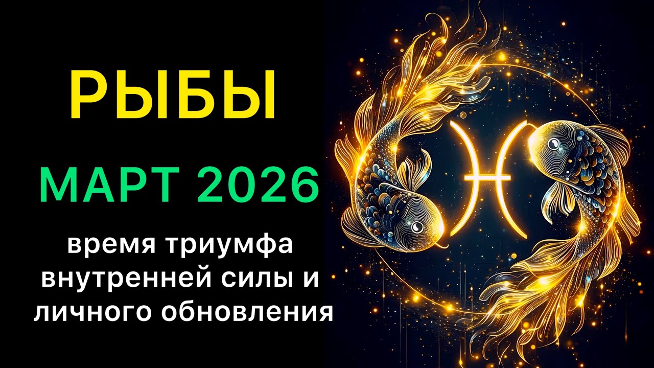 РЫБЫ ГОРОСКОП НА МАРТ 2026 года. Время триумфа внутренней силы и личного обновления 