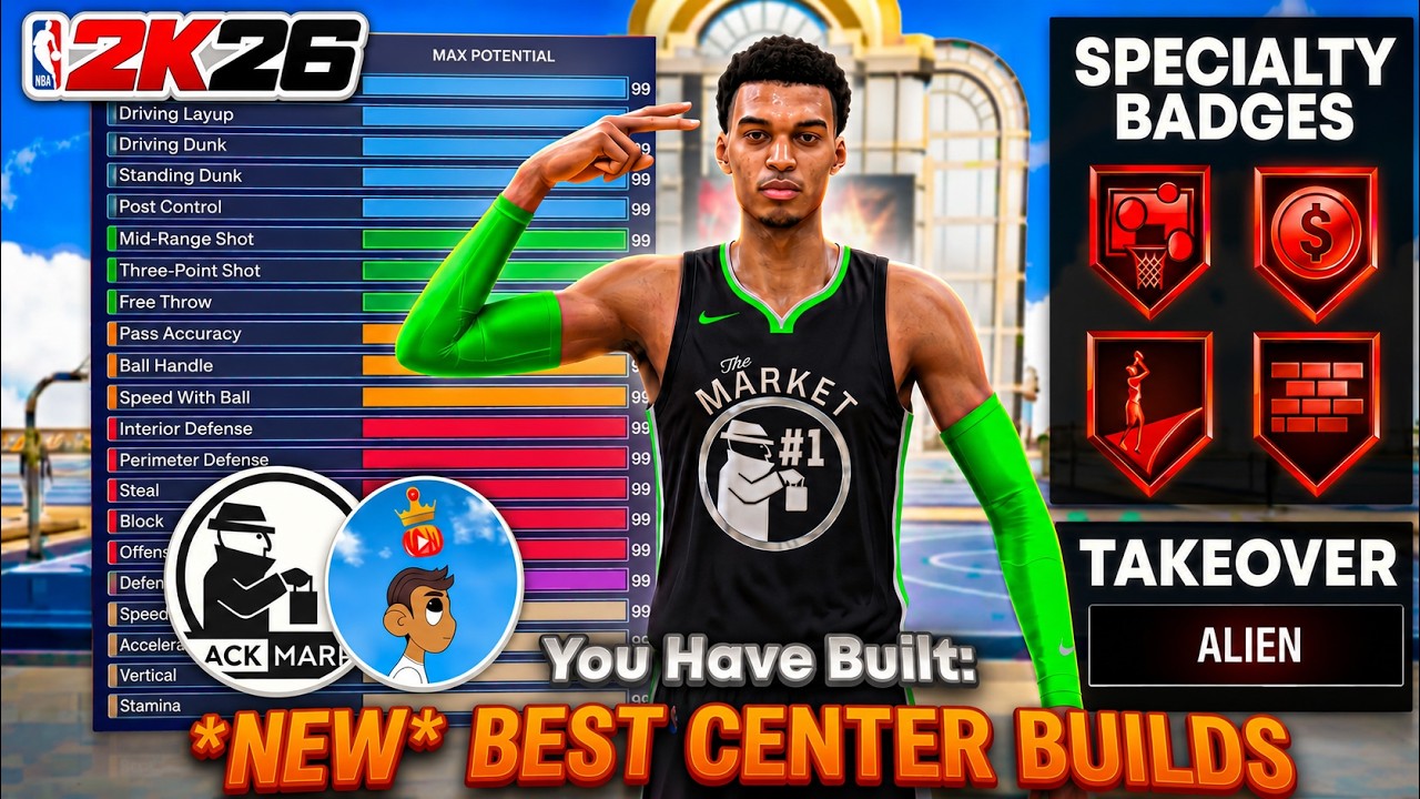 THE *NEW* BEST CENTER BUILDS on NBA 2K26! (2 INSANE DEMIGOD BUILDS | 0-26 CAP BREAKERS)