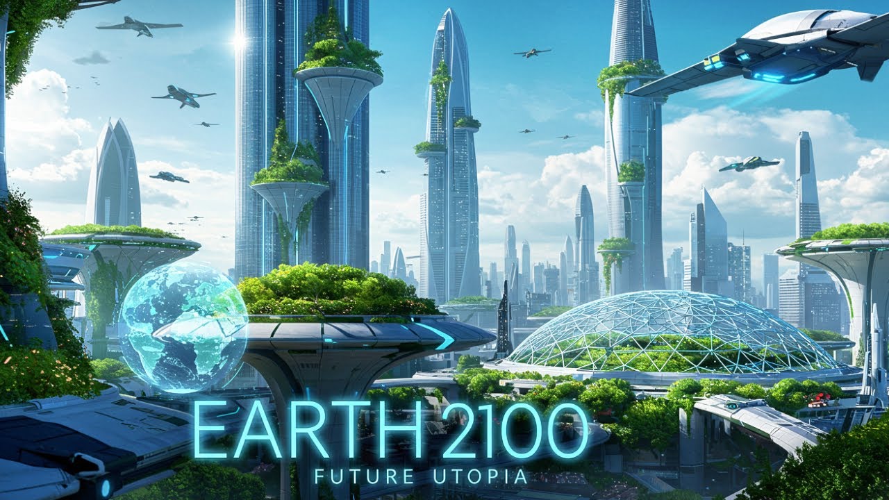 🌍 Futuristic Earth 2100 &ndash; A Utopian Green Megacity | AI Generated Cinematic Future World