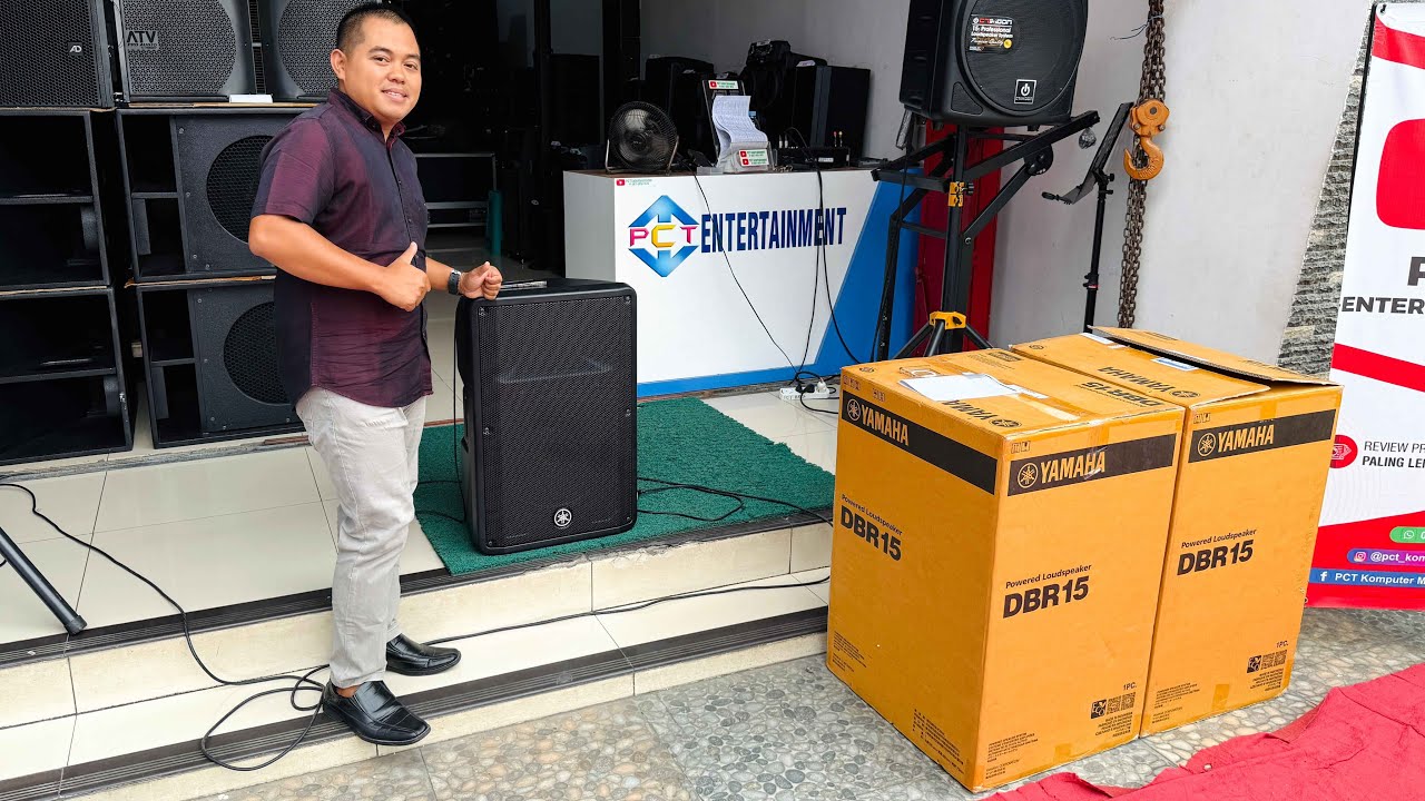 Kedatangan SPEAKER YAMAHA DBR15 tes langsung ke HP