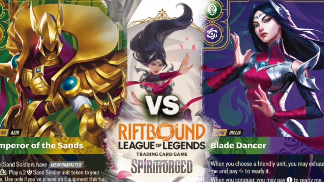 Игровой процесс Riftbound TCG Early Set 2 — Тестирование Ирелии и Азира