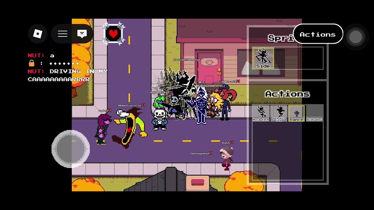 playing deltarune connected (i turnned into the roaring knight W admin)
