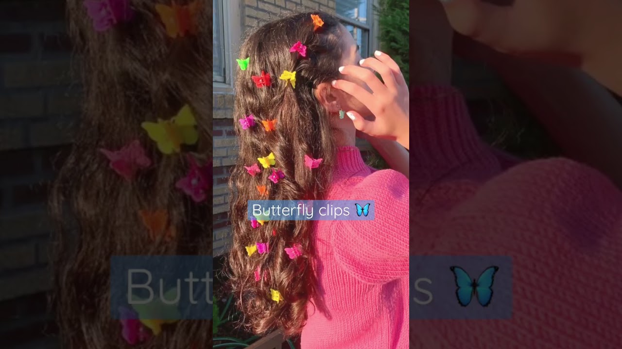 Cute hairstyles part 4 #shorts #hair #butterfly #clips