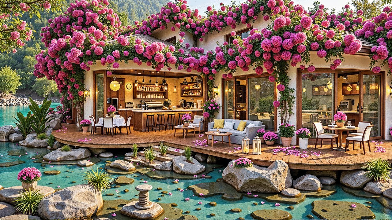 Spring Jazz Café with Valentine Vibes 💖 | Soft European Jazz for Focus & Relaxation
