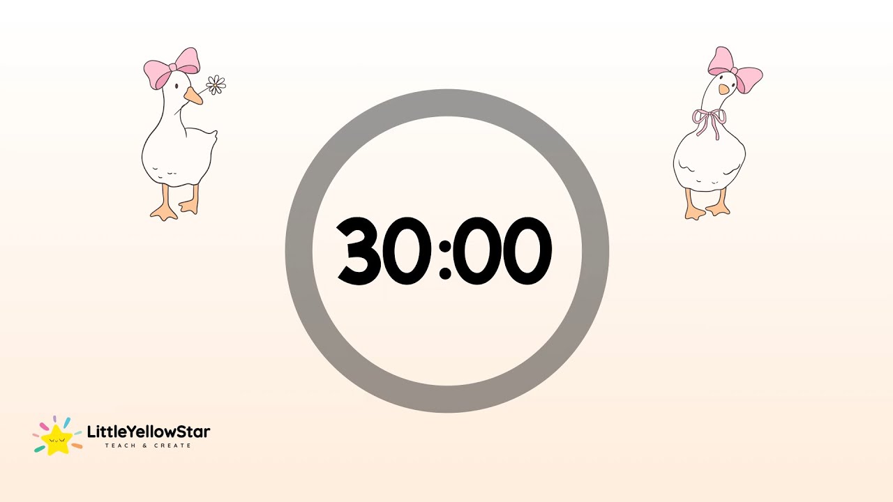 Cute Silly Goose Timer for Kids – 30 Minute Countdown with Music | Lofi Classroom Timers