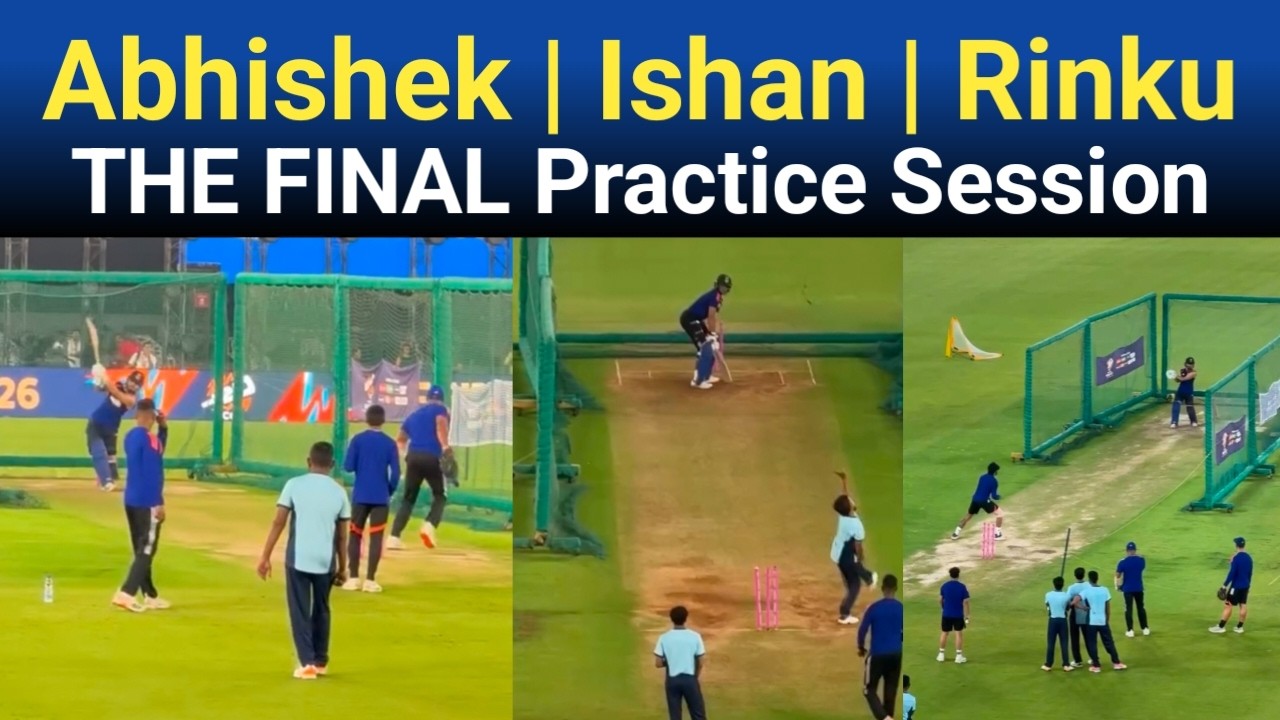 FINAL🔴 Abhishek, Ishan, Rinku Six Hit Practice | Team India Practice Session Today In Ahmedabad