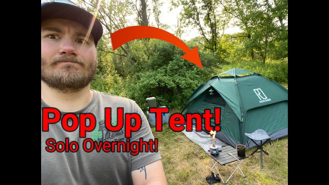 Solo Overnight Camp In A Reactive Outdoor 3 Second Tent!