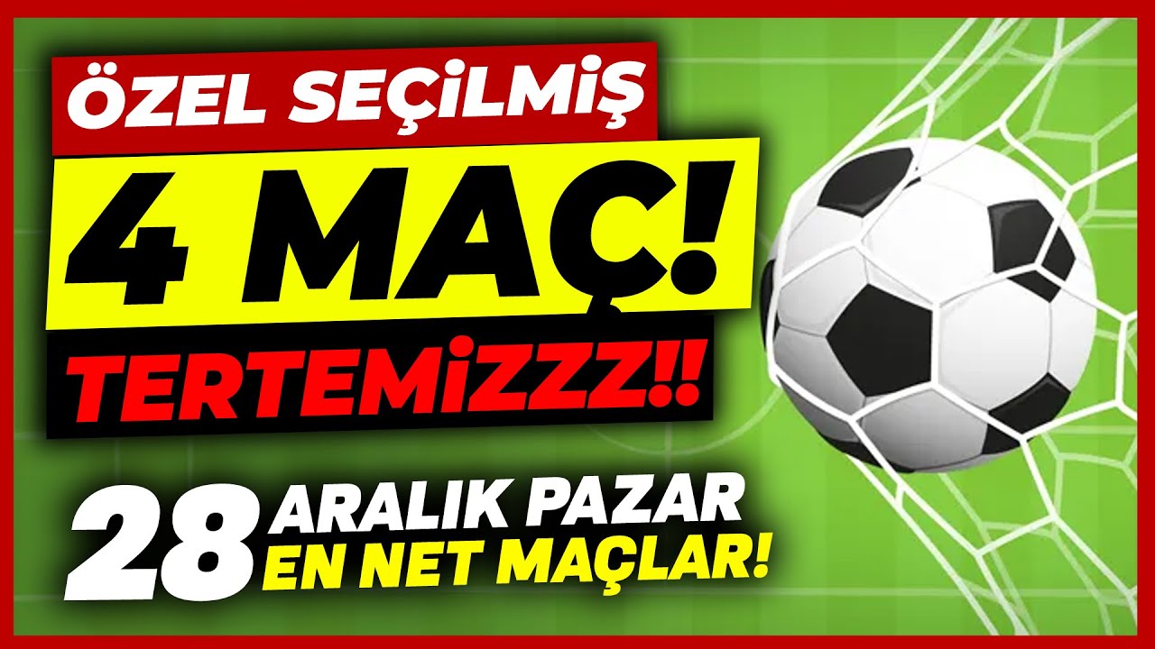 C&Uuml;ZDANLARI DOLDURALIM !! | 28 Aralık Pazar 2025 Banko İddaa Tahminleri - Kupon Ma&ccedil;ları