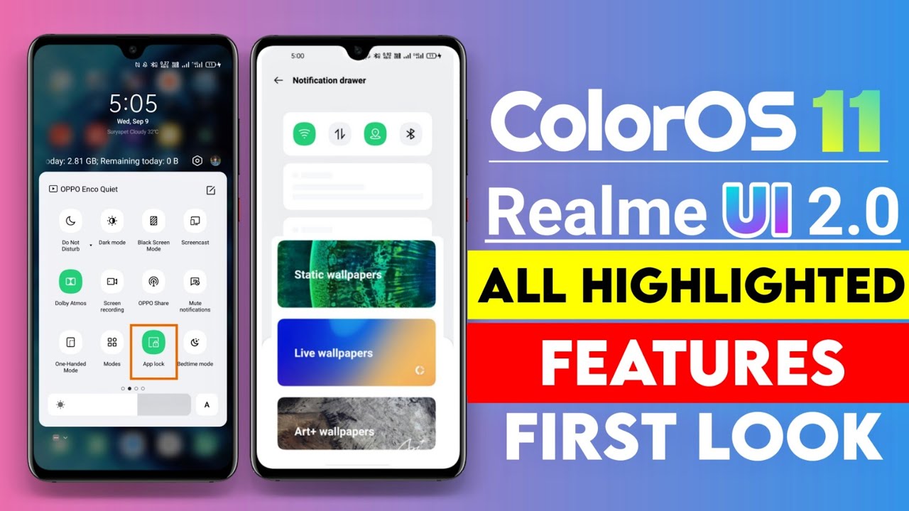 ColorOS 11 and Realme UI 2.0 All Features First Look | Realme UI 2.0 Best Features | Oppo ColorOS 11