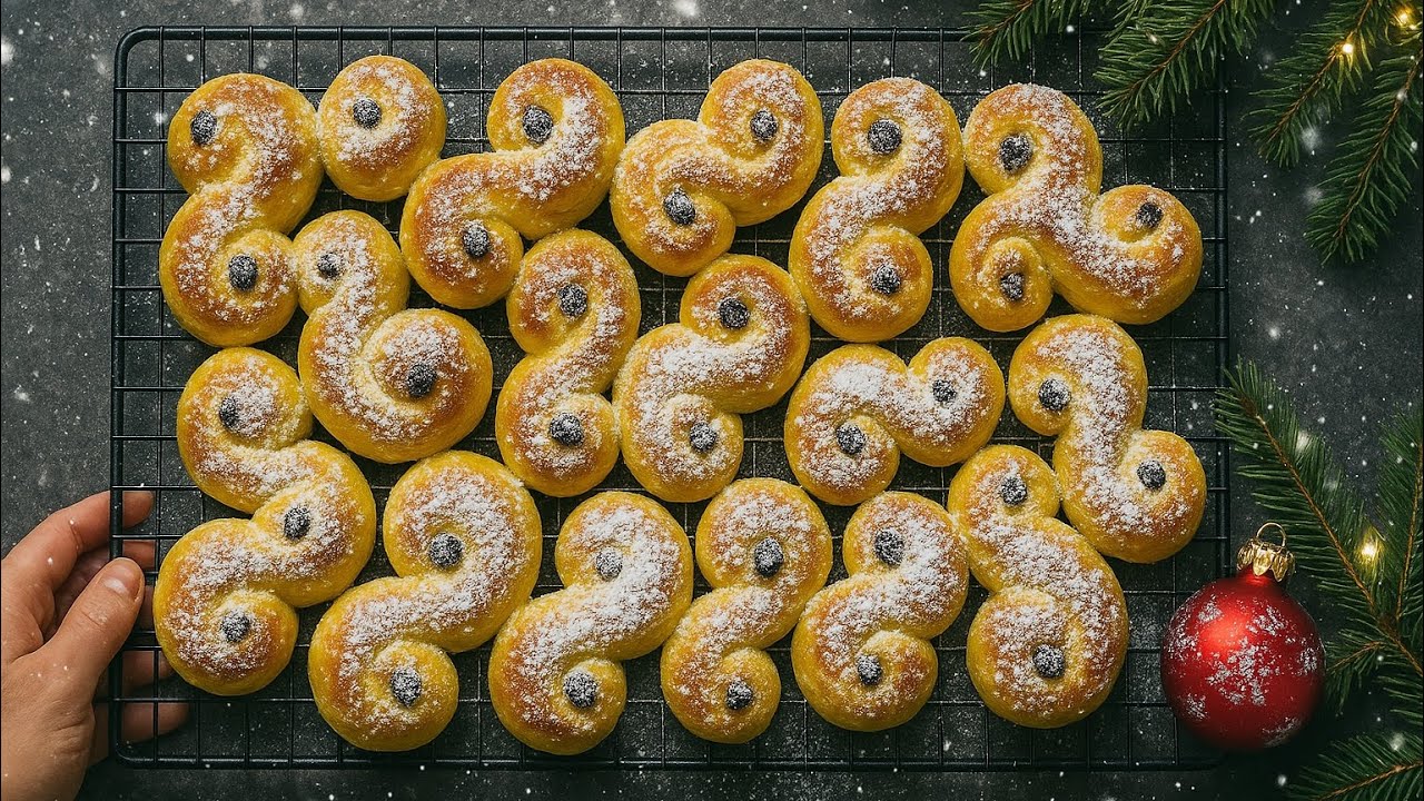 🎄Пушистые булочки с шафраном, как в Швеции! Эти булочки сделают ваше Рождество волшебным!