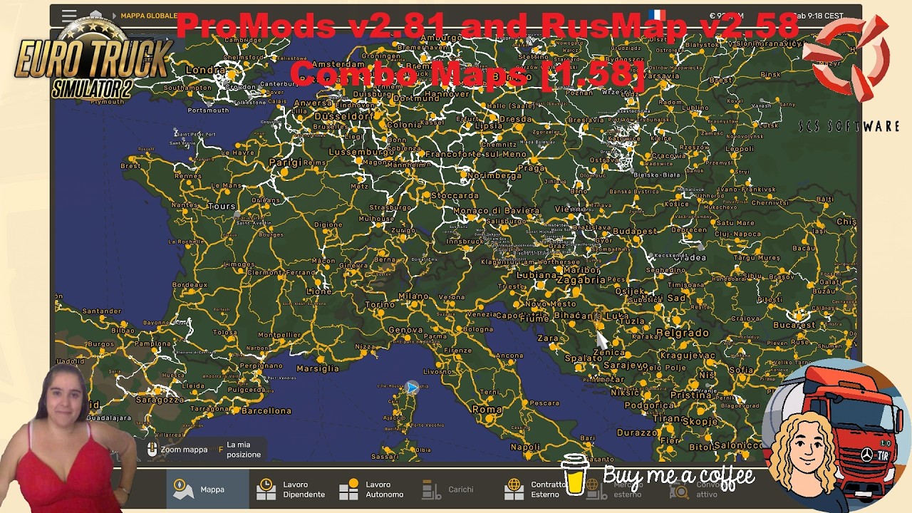 Euro Truck Simulator 2 (1.58) ProMods v2.81 and RusMap v2.58 Combo Maps [1.58] + DLC's & Mods