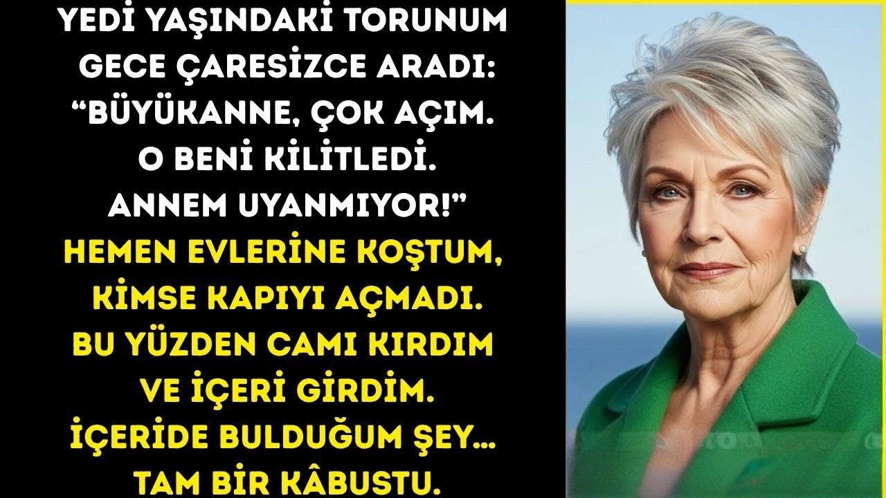 7 Yaşındaki Torunum Gece Ağlayarak Aradı:“Çok açım… Beni kilitledi… Annem uyanmıyor!”