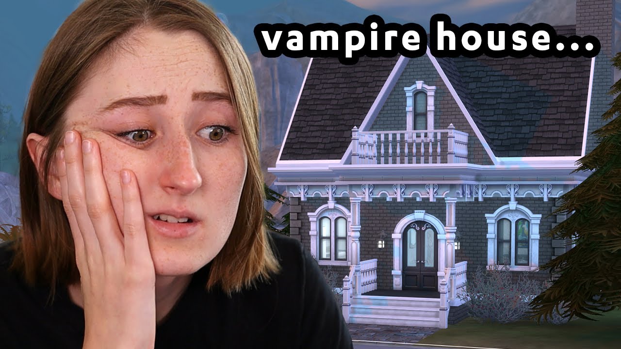 i tried building a secret vampire house in the sims