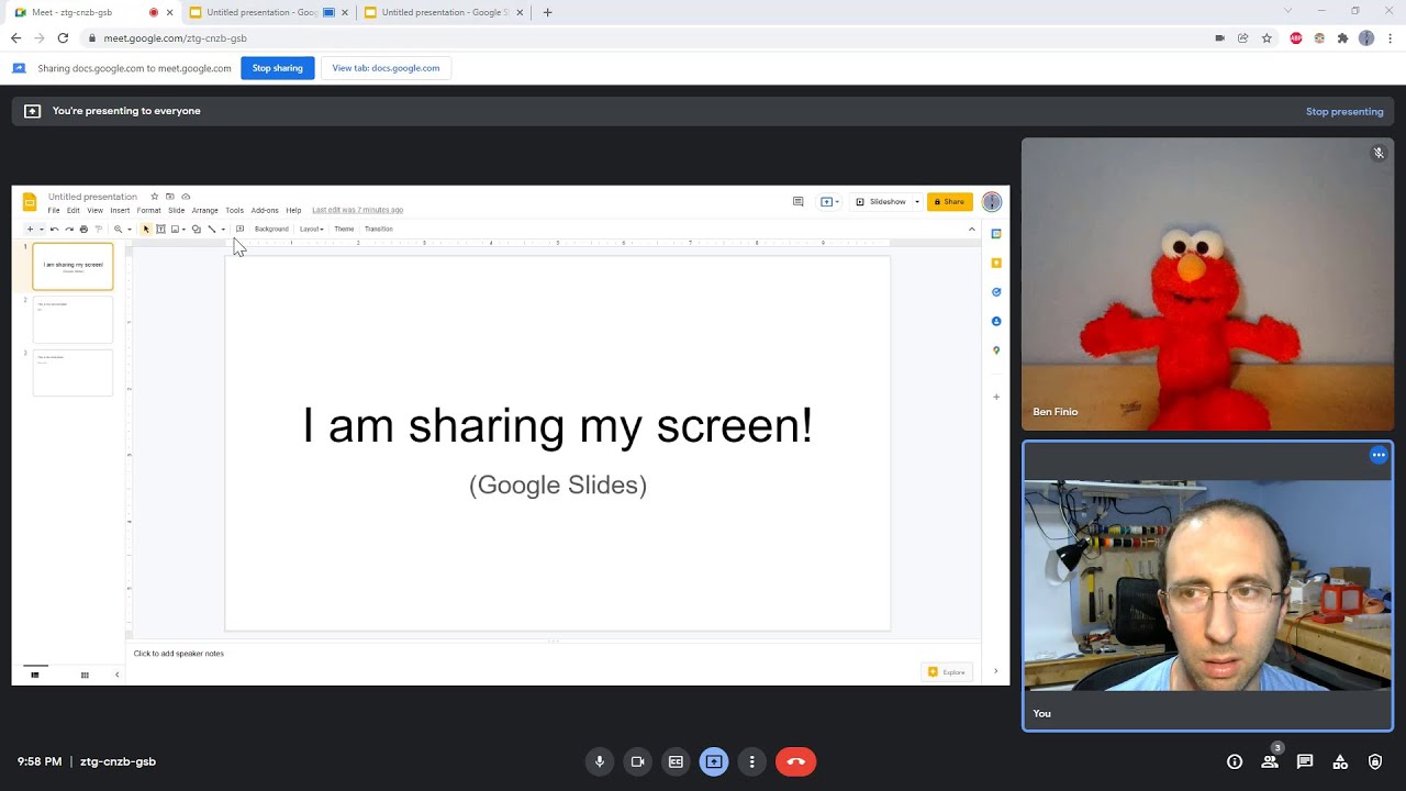 Как поделиться Google Slides в Google Meet