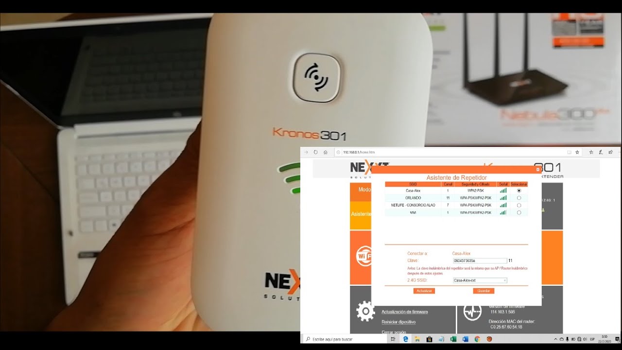 Configurar Nexxt Kronos301 en Modo Repetidor 2020 (Paso a Paso)