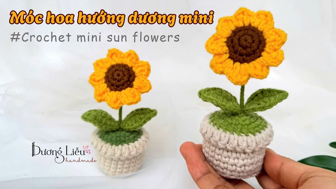 # 256 Mini Sunflower Pot Hook | Móc Chậu Hoa Hướng Dương Mini | Dương Liễu Handmade