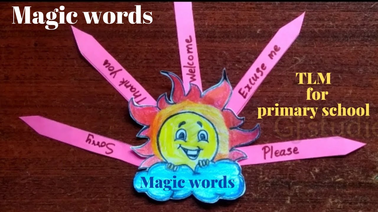 Magic words,TLM for primary school,Magic words TLM, Teaching aid, TLM video @GjStudies