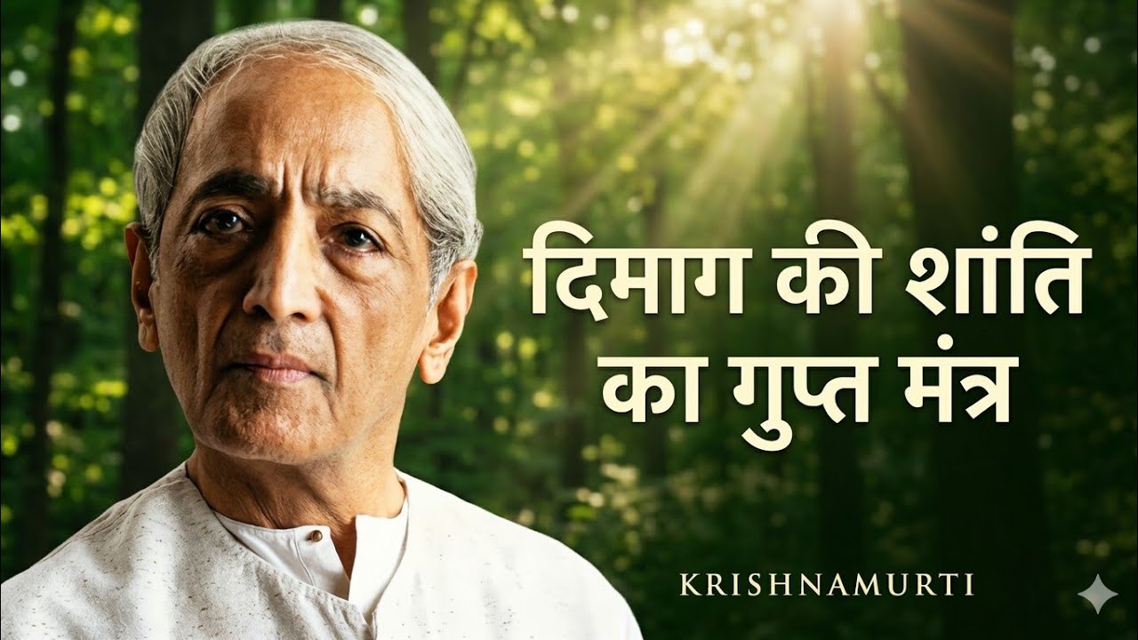 J Krishnamurti: The One Truth That Ends Overthinking Forever