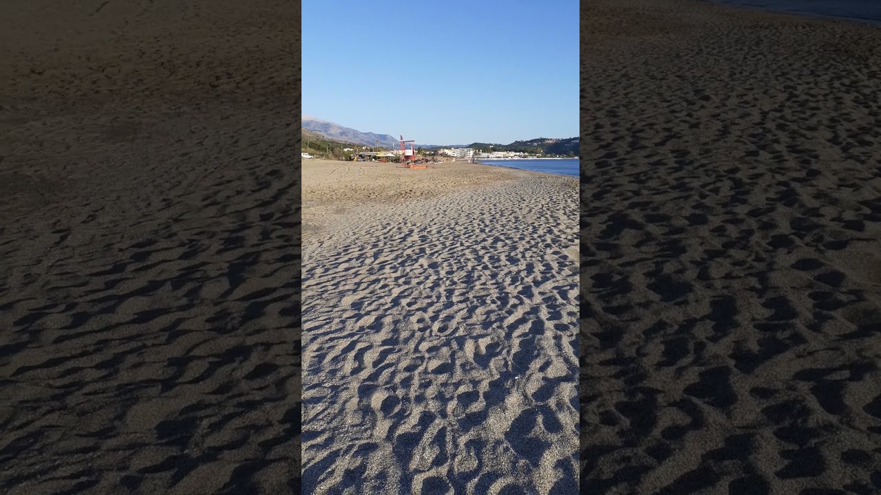 Loggerhead Turtle tracks on a busy beach in Crete