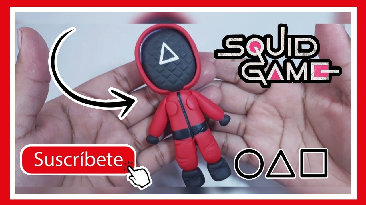 personaje juego del calamar / Porcelana fria / foami moldeable / plastilina / Diy