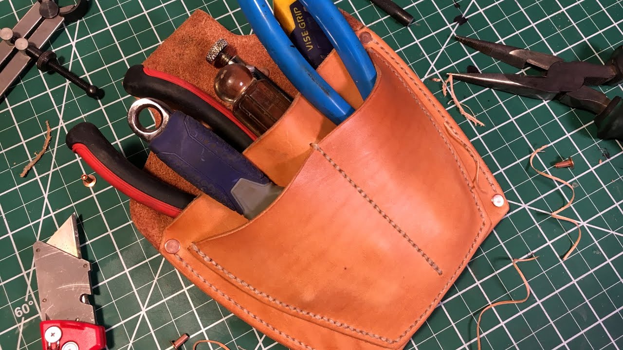 How to Make a Small Leather Tool Pouch by Hand