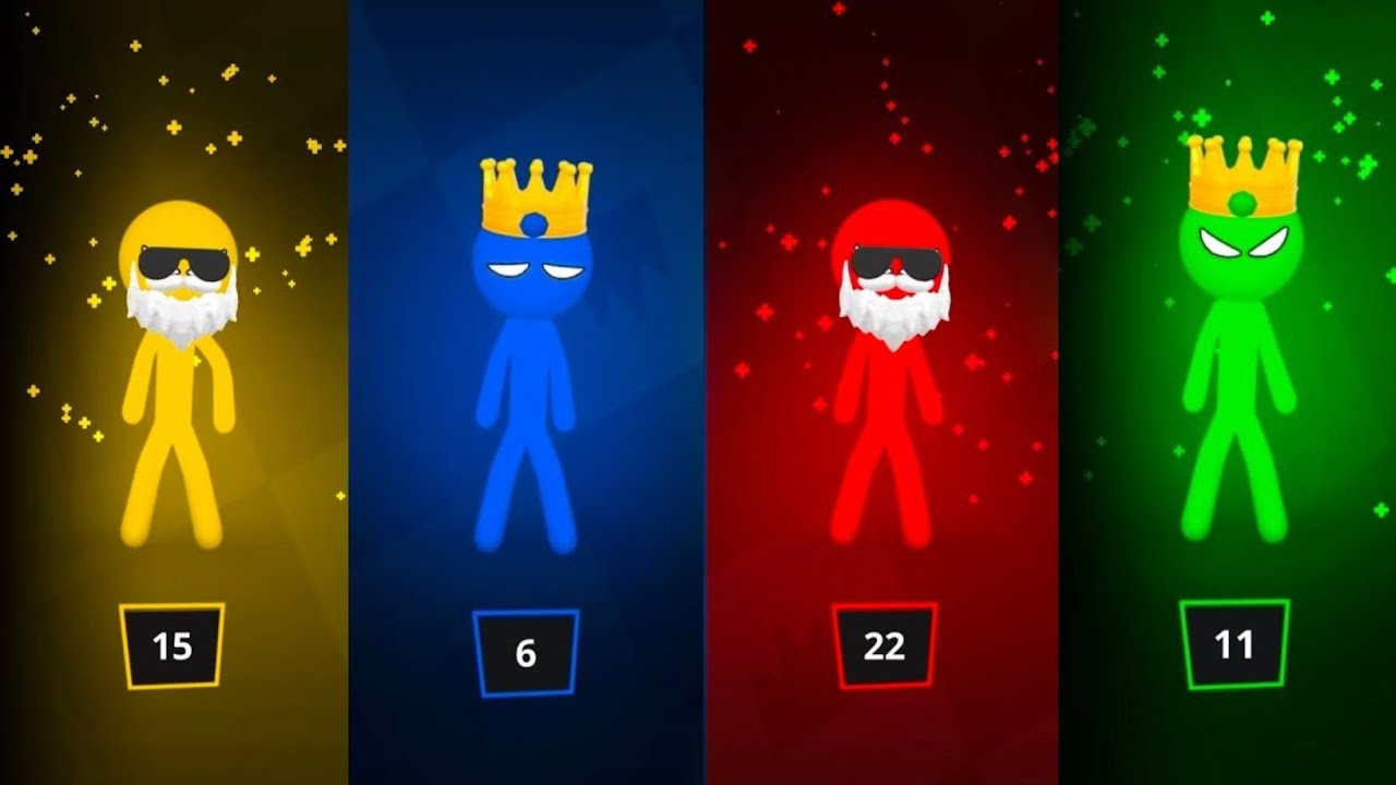 Stickman Party: Турнирный режим для 4 игроков – Самые смешные мини-игры в истории!