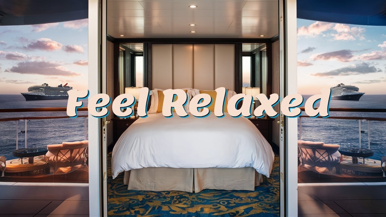 🛳️ Luxury 4K Cruise Suite Ambience | Ocean Balcony View + ASMR Sounds for Sleep, Study & Anxiety