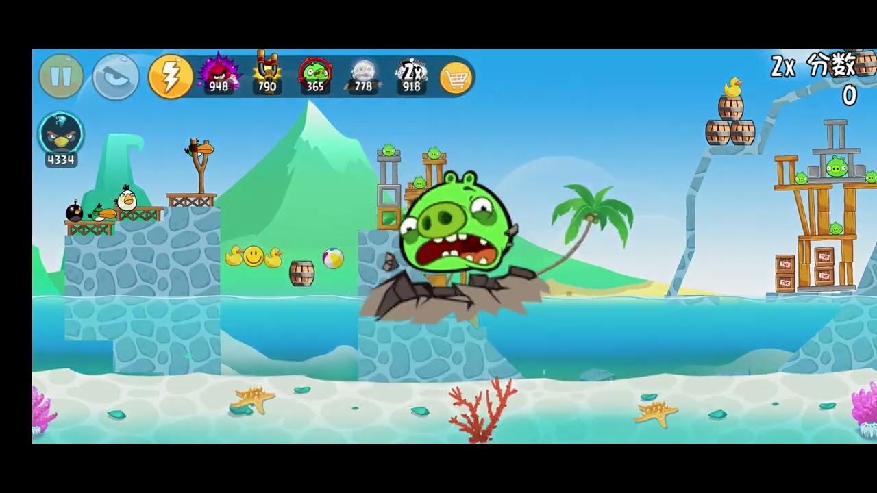 Angry Birds Chinese Version Summer Beach All Levels