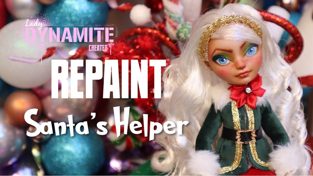 Repaint: Santa's Helper Ever After High/Monster High Art Doll