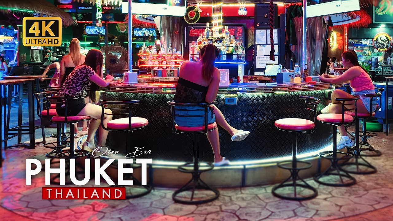 🇹🇭 4K HDR | OTOP Market Bar Area Patong Phuket | Nightlife & Neon Bars | Full Walking Tour