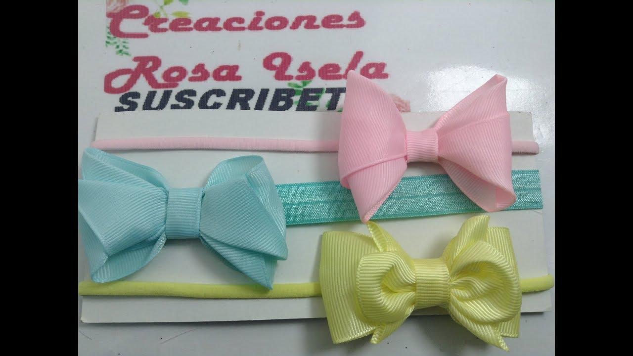 3 nuevos  estilos de mini  lazos en bandita VIDEO No,.717