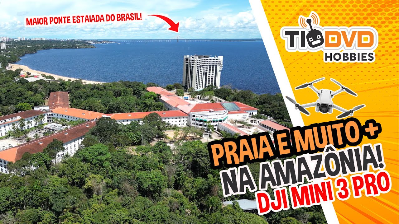 VOO DE DRONE EM PONTA NEGRA MANAUS AM ONDE TEM A MAIOR PONTE ESTAIADA DO BRASIL - RIO NEGRO AMAZÔNIA