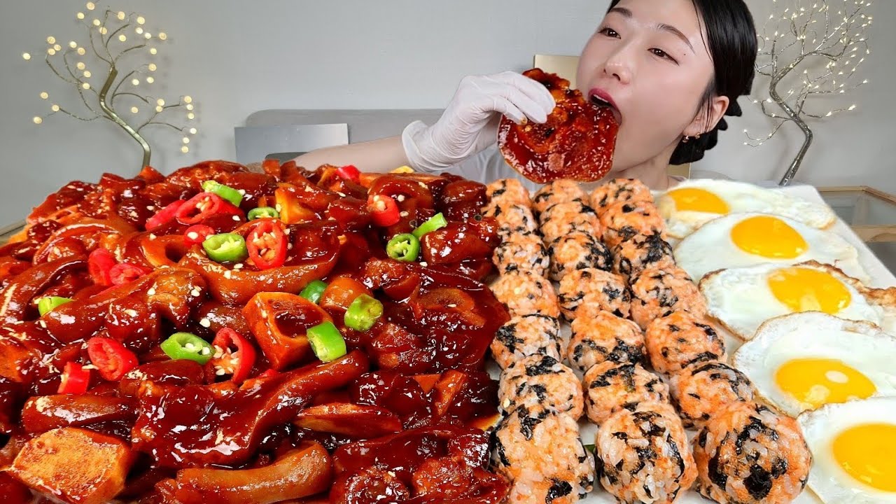ASMR 매번 실패해서 샀어요🥲 쫀득쫀득 우족찜 날치알주먹밥 계란 리얼먹방 :) Steamed beef with beef and beef , Rice ball MUKBANG