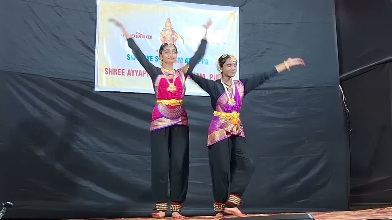 Bharatyanatyam Dance performance by Gayatri and Janhvi at Shree Ayapaa temple pimpri
