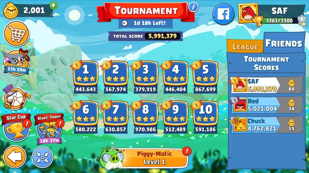 Angry Birds Friends. Турнир (13.04.2026). Все уровни 3 звезды. Проход от Сергея Фетисова.