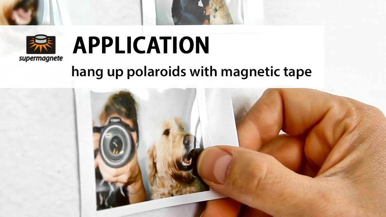 How to  hang up Instant Photos and Photos easily with magnetic tape - supermagnete