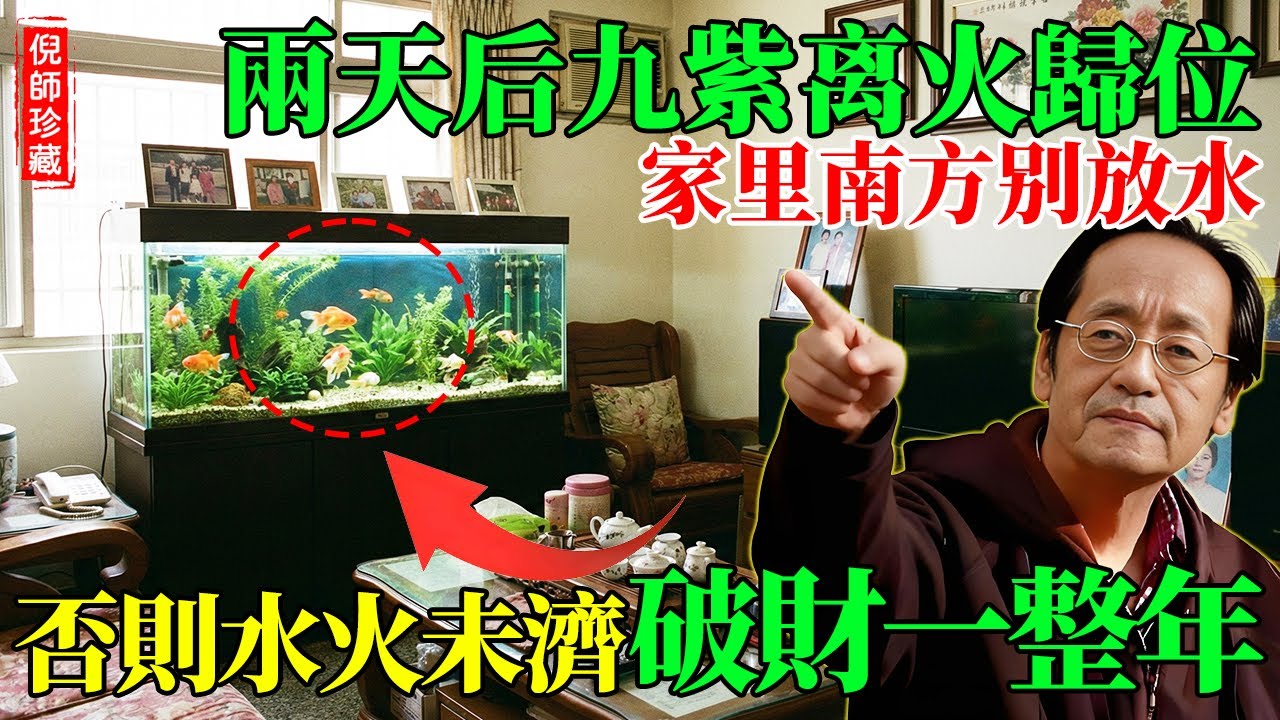 倪海廈：兩天後「九紫離火」歸位！家裡南方千萬不能放水！放了就是「水火未濟」，破財一整年！#倪海廈 #2026丙午年 #九紫離火運 #居家風水 #風水佈局 #破財 #水火未濟 #離卦 #赤馬紅羊劫