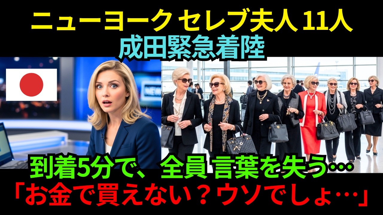 ニューヨークのセレブ夫人11人、成田に緊急着陸…到着5分で全員が言葉を失った“日本の光景”とは【海外の反応】