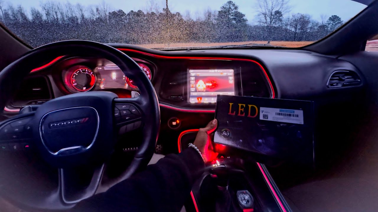 INSTALLING AMBIENT LIGHTING IN MY DODGE CHALLENGER SCATPACK...