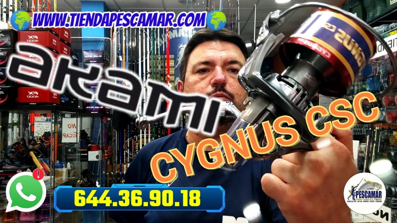 PESCAMAR - (VID96) - Carrete AKAMI CYGNUS CSC Surfcasting - 20Kg Freno - Bobina Cónica - NOVEDAD