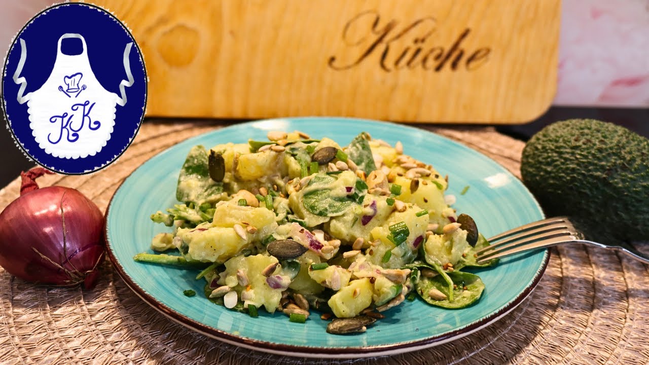 Kartoffelsalat mit Avocado-Mayonnaise 🥑 | Schnell, gesund & unglaublich cremig