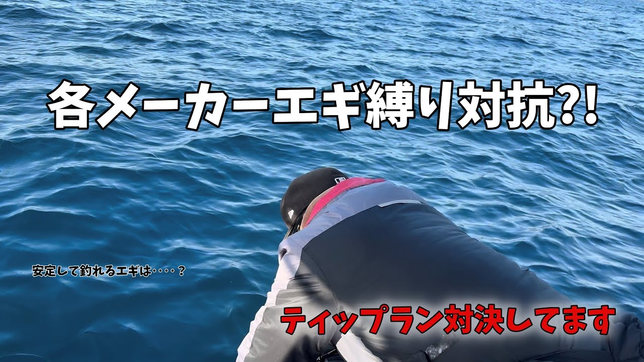 メーカーエギ縛り対抗でティップランをやってみました。エギの水中・着底姿勢(仮面シンカー付き)も参考にしてください