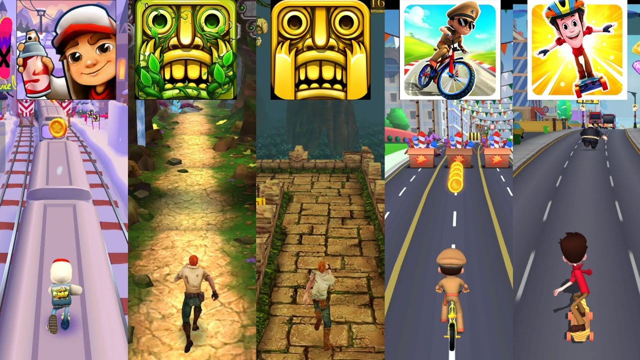 Subway Surfers 🆚 Temple Run 2 🆚 Temple Run 🆚 Little Singham Cycle Race 🆚 Smaashhing Simmba