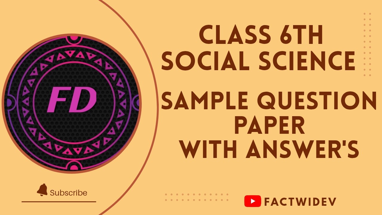 6th social science Yearly25-26 sample Question paper l #school #exam #yearly25-26 #education