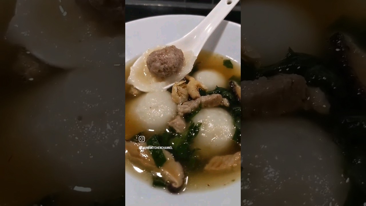 Hakka Style Meat Tangyuan Soup #TaiwaneseFood #TraditionalFood #客家鹹湯圓#元宵節