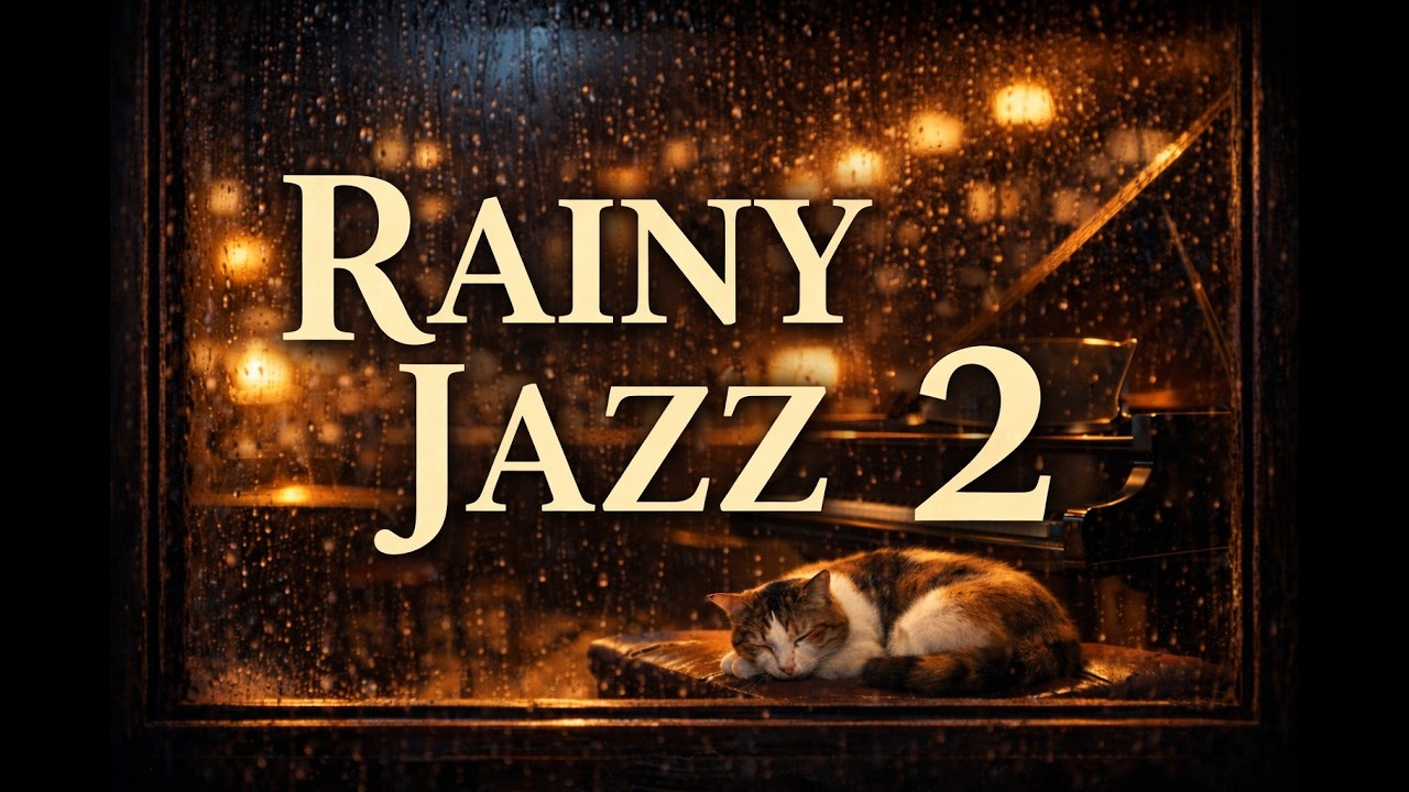 Rainy Night Jazz Cafe ☔ Relaxing Jazz Piano for Deep Sleep(3 Hours)