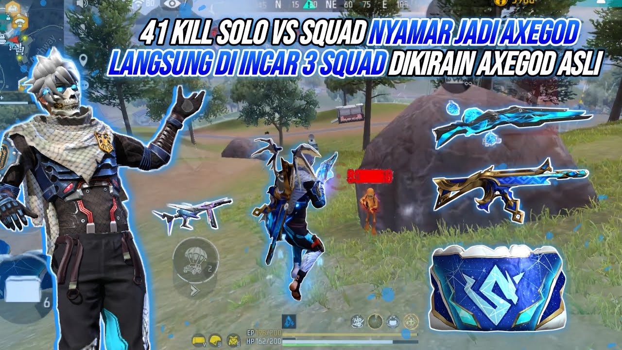 KEMBALINYA SANG AxeGOD !!! 41 KILL SOLO VS SQUAD NYAMAR JADI AxeGOD MUSUH AUTO KETAR-KETIR 🔥🔥🔥