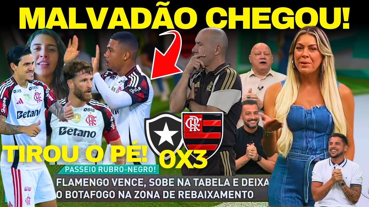 🔥 MALVADÃO CHEGOU! JOGO ABERTO ANALISA BOTAFOGO 0x3 FLAMENGO, DOMÍNIO DENTRO DO NILTON SANTOS!