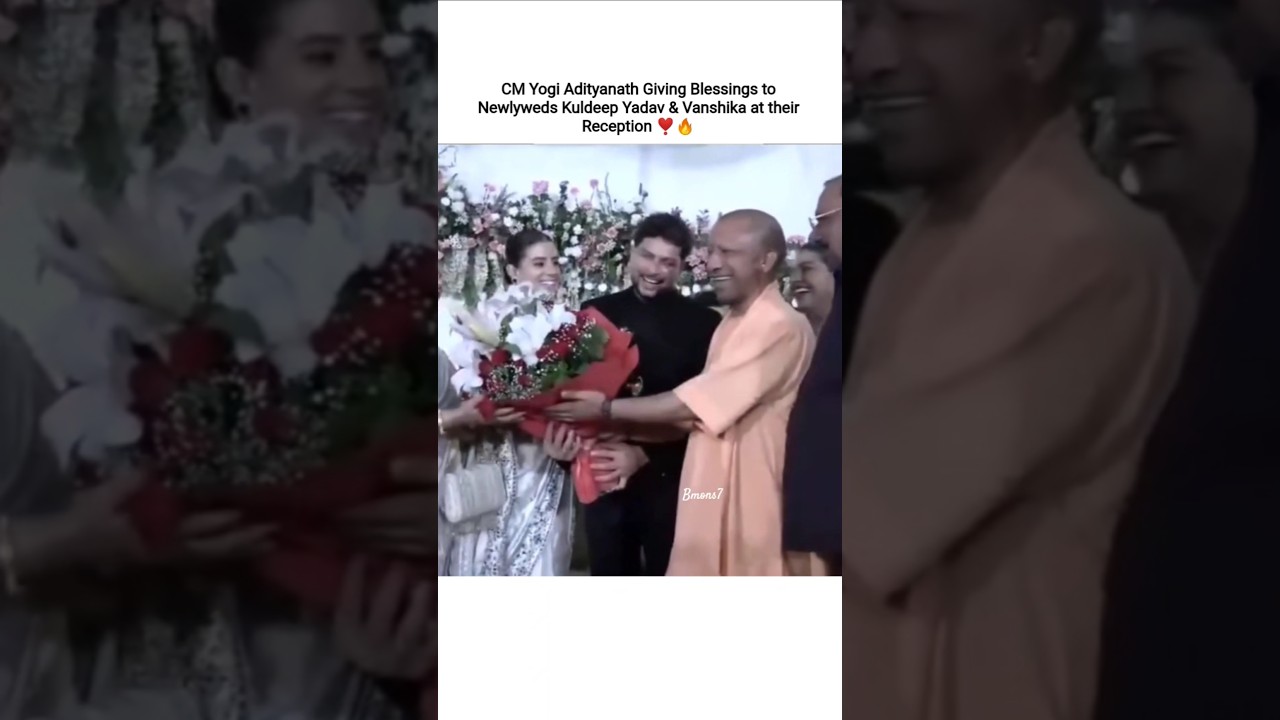 CM Yogi at Kuldeep Yadav Reception 🔥🙏#kuldeepyadav#yogiadityanath#shortsfeed#yogi#bjp#cricket#shorts