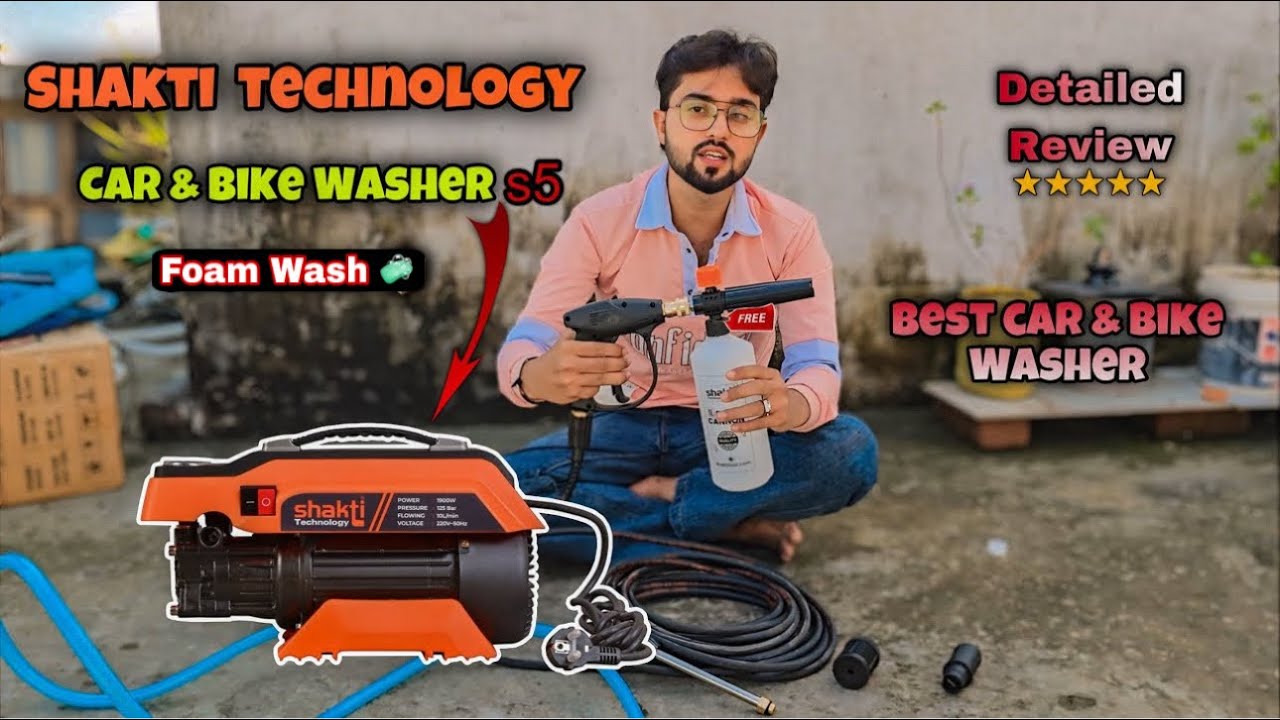 Shakti s5 High pressure car washer 2026 तूफ़ान है ये मशीन🔥foam wash Ghar ke liye leni chaiye ya nhi 